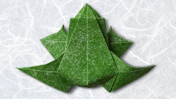 сделать лягушку из бумаги